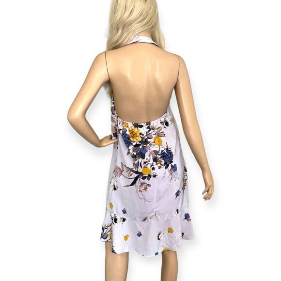 CHELSEA28 Halter Floral Print Shift Dress in Lilac Size Medium - Picture 8 of 13
